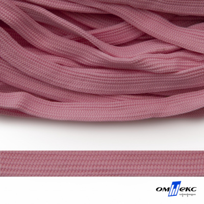Шнур плетеный (плоский) d-12 мм, (уп.90+/-1м), 100% полиэстер, цв.256 - розовый - купить в Таганроге. Цена: 8.62 руб.