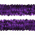 Тесьма с пайетками 12, шир. 30 мм/уп. 25+/-1 м, цвет фиолет - купить в Таганроге. Цена: 1 098.48 руб.