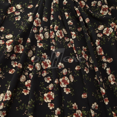 Плательная ткань "Фламенко" 3.1, 80 гр/м2, шир.150 см, принт растительный - купить в Таганроге. Цена 239.03 руб.