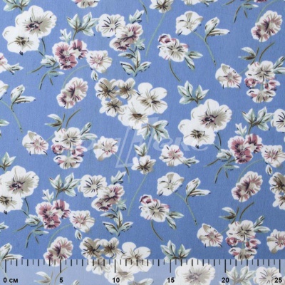 Плательная ткань "Фламенко" 12.1, 80 гр/м2, шир.150 см, принт растительный - купить в Таганроге. Цена 241.49 руб.