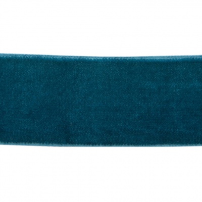 Лента бархатная нейлон, шир.25 мм, (упак. 45,7м), цв.65-изумруд - купить в Таганроге. Цена: 981.09 руб.