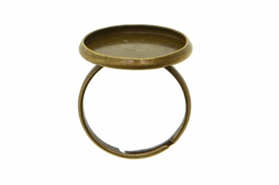 Заготовка для рукоделия металлическая фигурная для кольца 15мм - купить в Таганроге. Цена: 7.44 руб.
