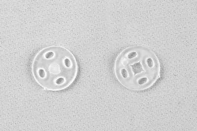 Кнопки пришивные пластиковые 10 мм, блистер 24шт, цв.-прозрачные - купить в Таганроге. Цена: 48.41 руб.
