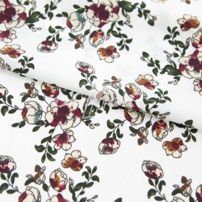 Плательная ткань "Фламенко" 23.1, 80 гр/м2, шир.150 см, принт растительный - купить в Таганроге. Цена 264.56 руб.