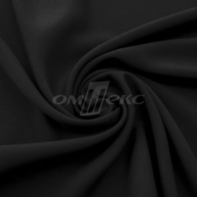 Штапель (100% вискоза), 110 гр/м2, шир.140см, цвет черный - купить в Таганроге. Цена 250.94 руб.
