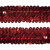 Тесьма с пайетками 3, шир. 30 мм/уп. 25+/-1 м, цвет красный - купить в Таганроге. Цена: 1 087.39 руб.