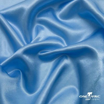 Поли креп-сатин 14-4121, 125 (+/-5) гр/м2, шир.150см, цвет голубой - купить в Таганроге. Цена 155.57 руб.