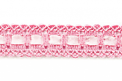 Тесьма кружевная 0621-1605, шир. 25 мм/уп. 20+/-1 м, цвет 096-розовый - купить в Таганроге. Цена: 400.25 руб.