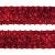Тесьма с пайетками 3, шир. 35 мм/уп. 25+/-1 м, цвет красный - купить в Таганроге. Цена: 1 308.30 руб.